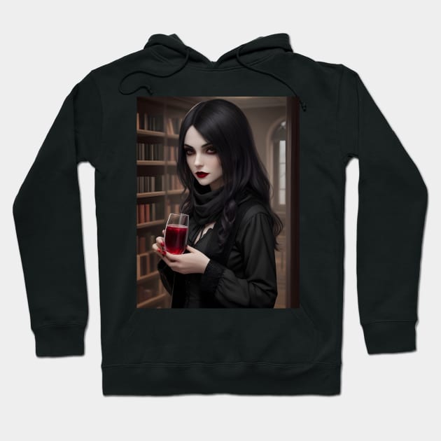 Vampiress in her Library Hoodie by Dark Juliettes